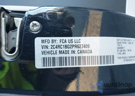 2023 Chrysler Pacifica Touring L from USA, damaged, VIN 2C4RC1BG2PR627409